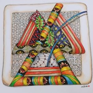 12" x 12"  Original Zentangle Art